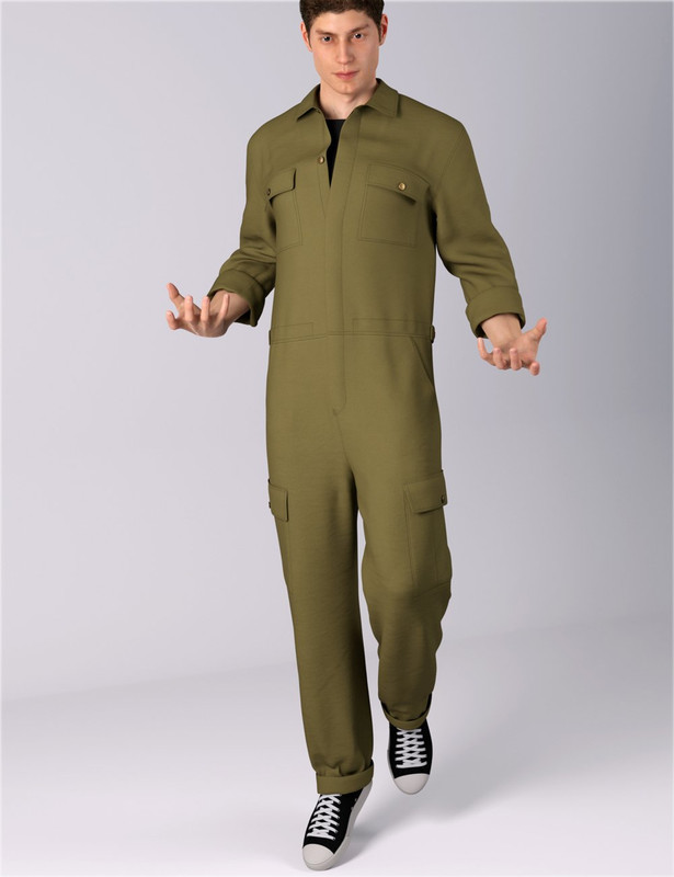 dForce HnC Loose Jumpsuit Outfit for Genesis 8.1 Males dForce HnC Loose Jumpsuit Outfit for Genesis 8.1 Males