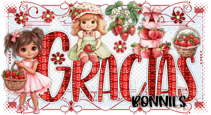 Gracias Cestitas de Fresas bonnies
