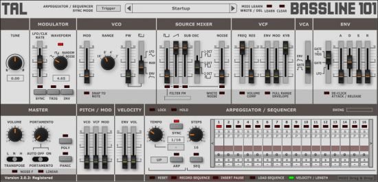 Togu Audio Line TAL BassLine 101 3.4.0 (x64)