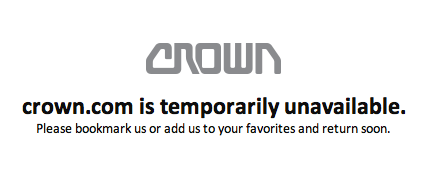 crown.com is temporarily unavailable