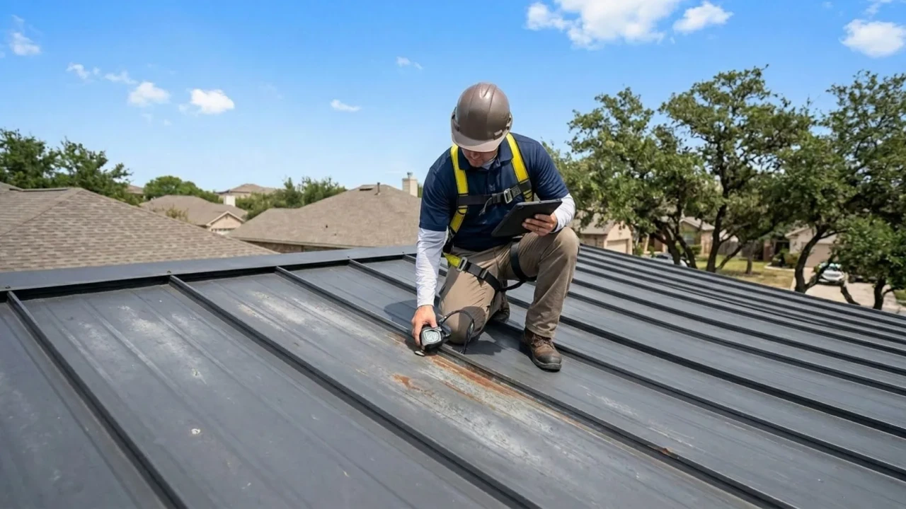 Metal roof condition inspection San Antonio before painting
