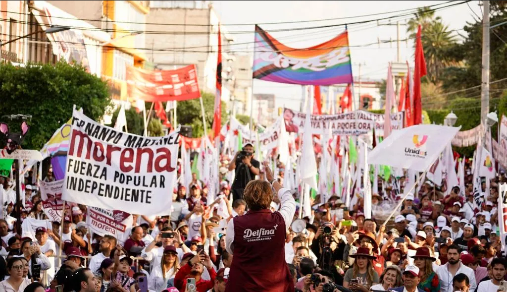 Delfina Gómez  cierra campaña en centro de Texcoco