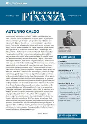 Altroconsumo Finanza N.1426 - 31 Agosto 2021