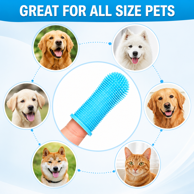 Soft Silicone Pet Finger Toothbrush Set