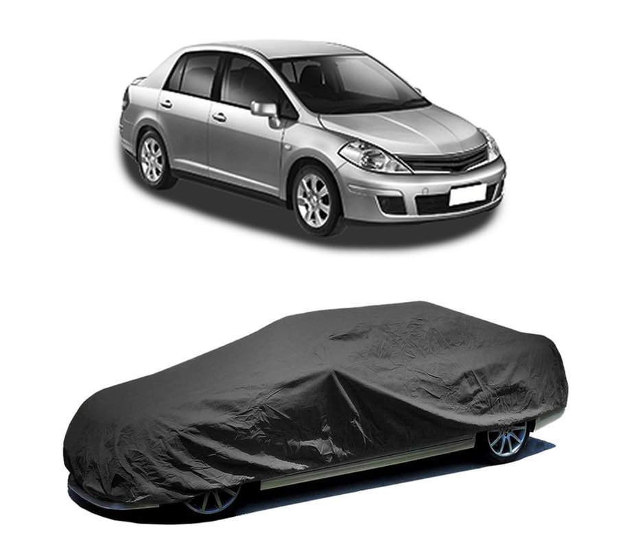 Husa tip prelata auto pentru NISSAN TIIDA Saloon (SC11) 2007 - 2012,culoare negru, material textil impermeabil, rezistanta la intemperii praf UV, CARPASSION Husa Protectie