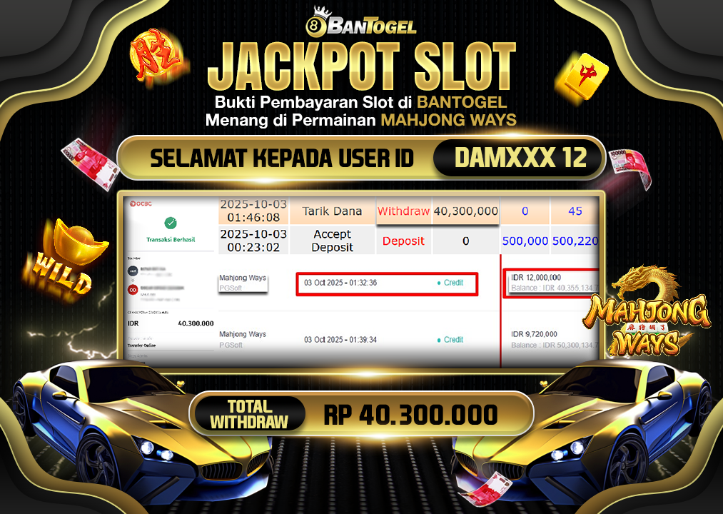 BUKTI JACKPOT LUNAS BANTOGEL