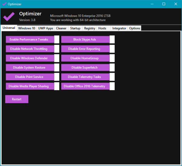 Optimizer 13.0