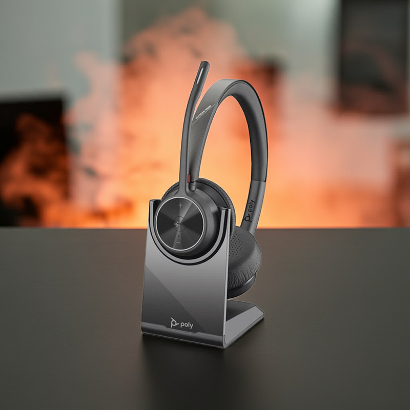 Headset Poly Voyager 4320 Usb-A Teams Bt C/ Charge Stand