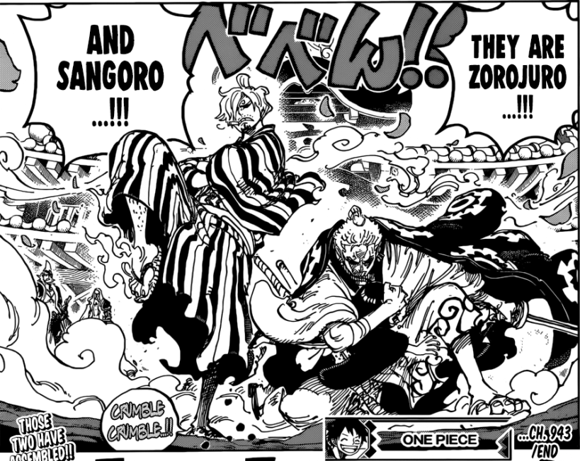 zoro and sanji attack king and queen