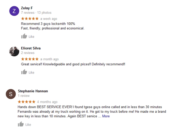 3 Guys Locksmith28648 S. Dixie HwyHomestead FL, 33033(305) 907-7