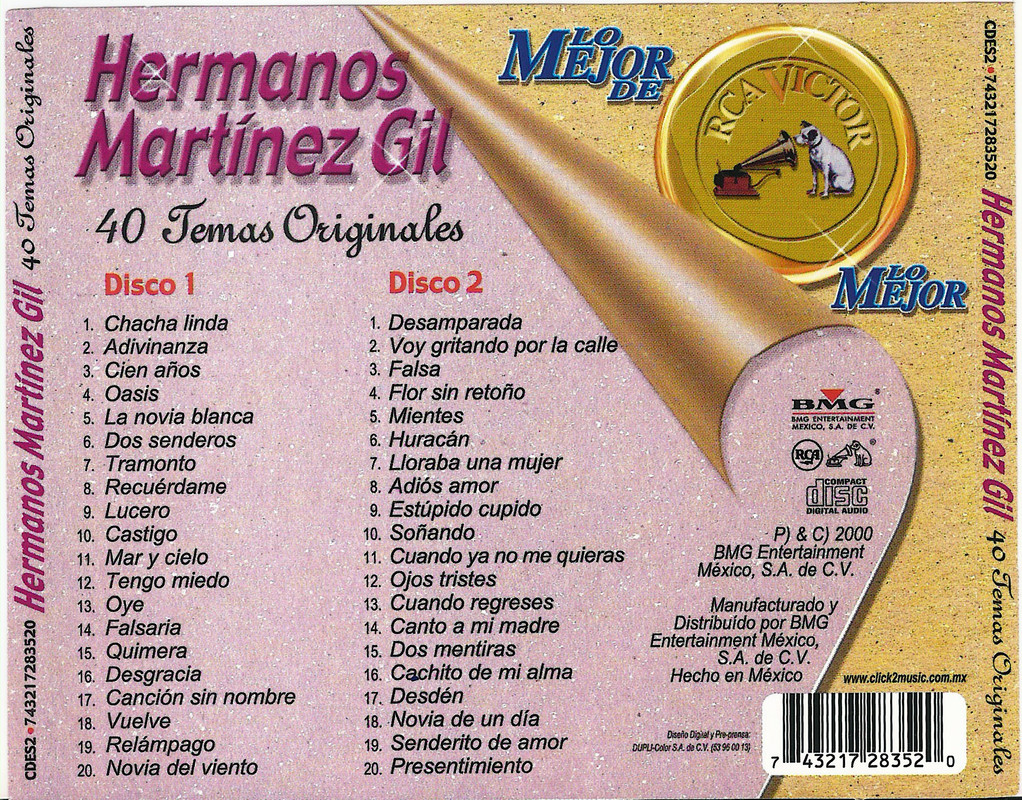 Hermanos Martínez Gil  -  Lo Mejor De RCA Victor 40 Temas Originales (2000) mp3 246 Kbps