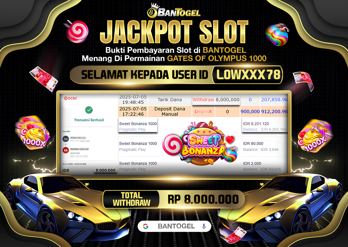 BUKTI JACKPOT LUNAS BANTOGEL
