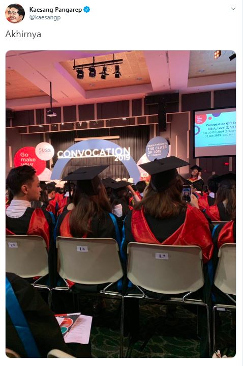 Kaesang membagikan foto wisuda