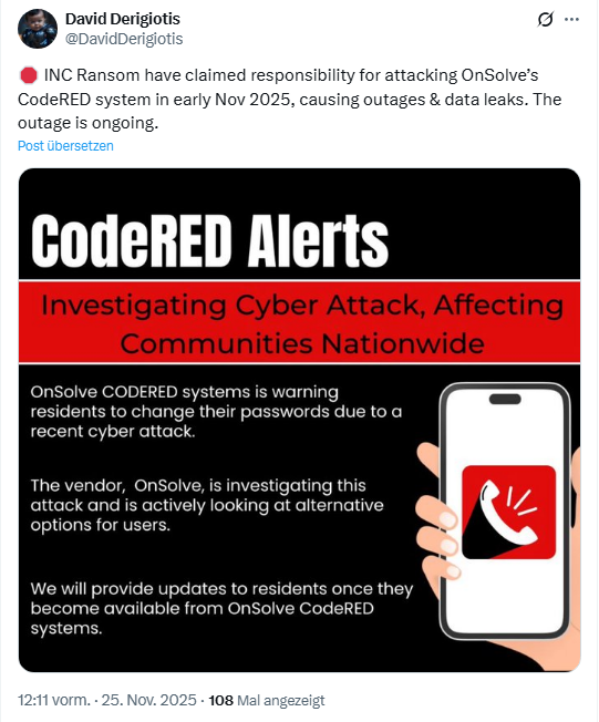 CodeRED-Cyberangriff