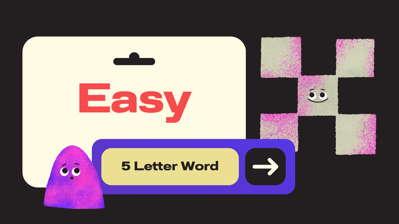 Black Colorful Illustrative Word Puzzle Game Presentation