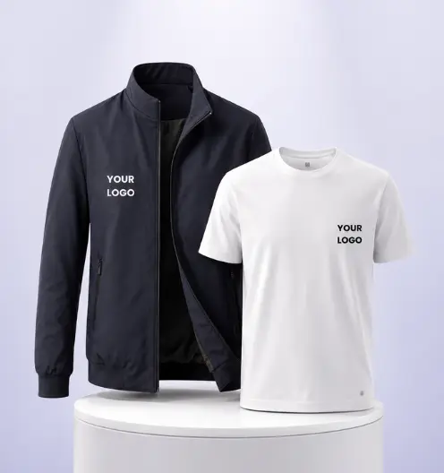 เสื้อแจ็กเก็ตและเสื้อยืดสกรีนโลโก้