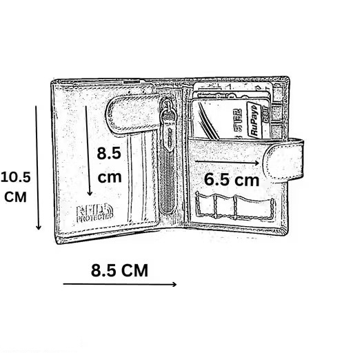 Royal king Uinicq Mens Wallet Premium Leather Brown.(W101)