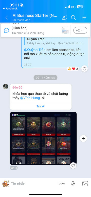 Phản hồi học viên