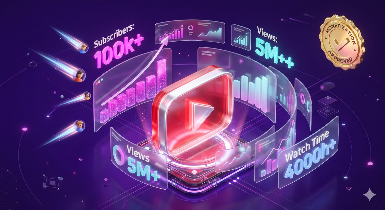 Telegram SMM Panel Channel Growth Dashboard