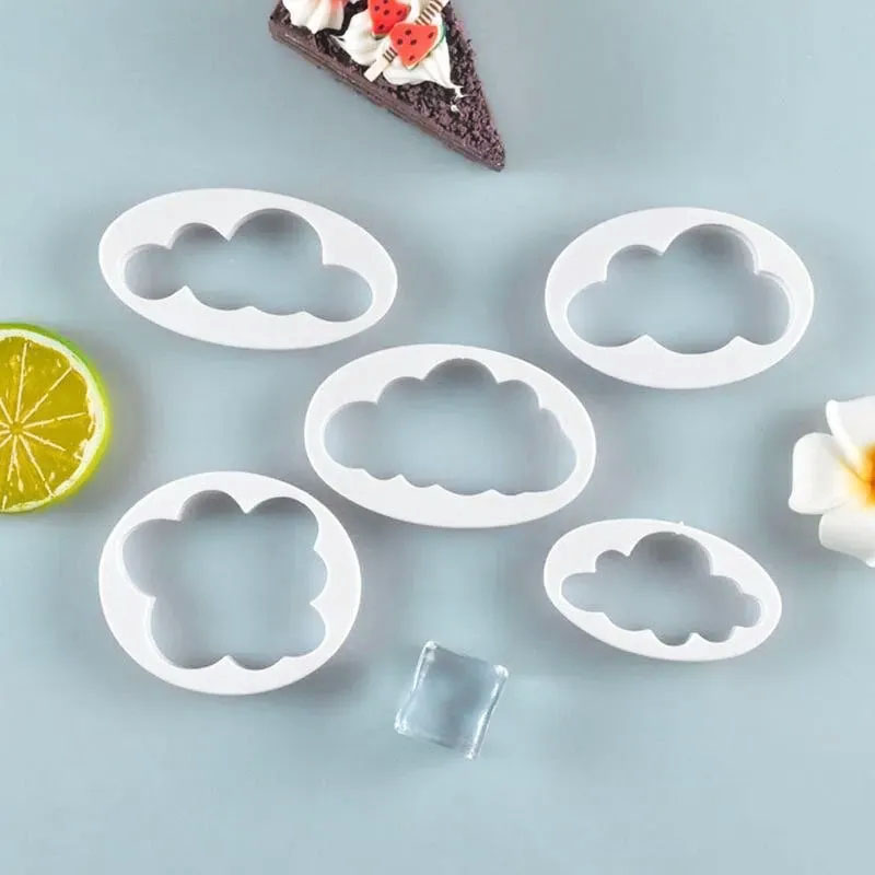 Set cortador nubes para decorara pasta moldeable galleta y torta