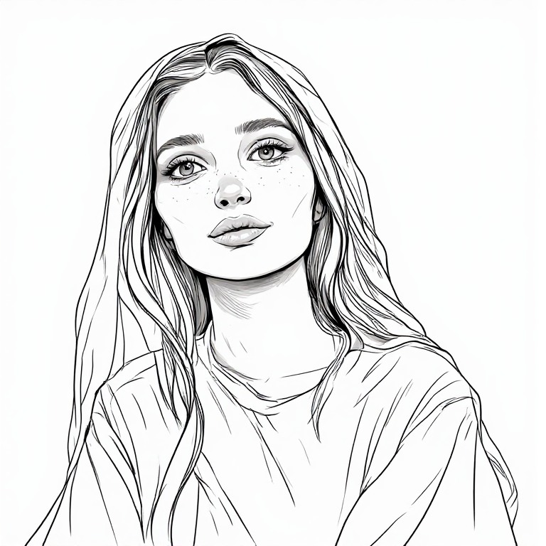 Madonna-l-Line-drawing-natural-(21)