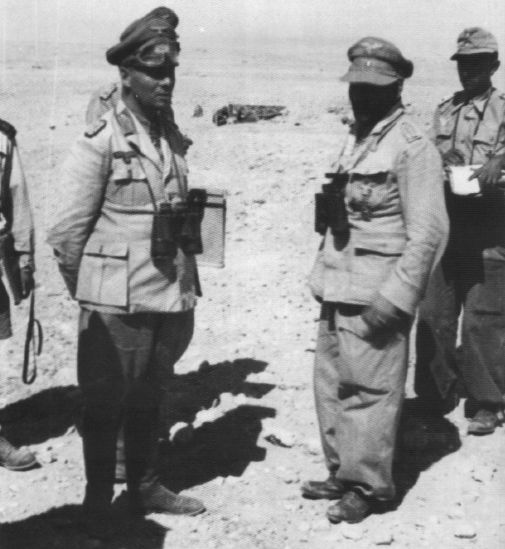 Rommel junto a Ramcke en el Norte de África, verano de 1942 Rommel junto a Ramcke en el Norte de África, verano de 1942