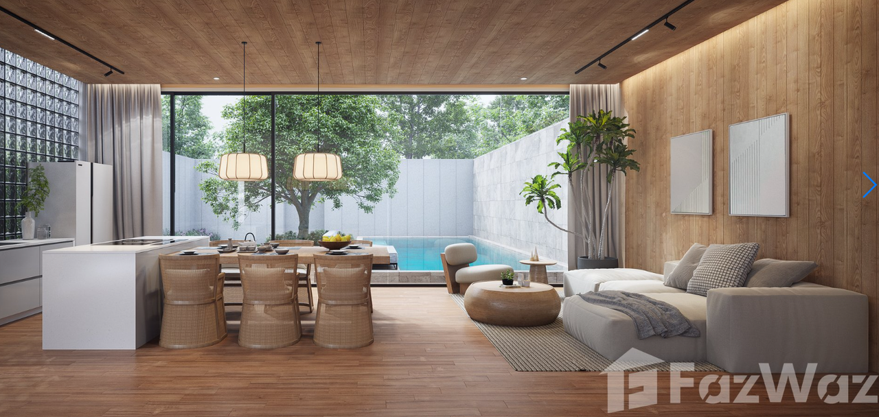 Modern living room with Japanese design in Phuket