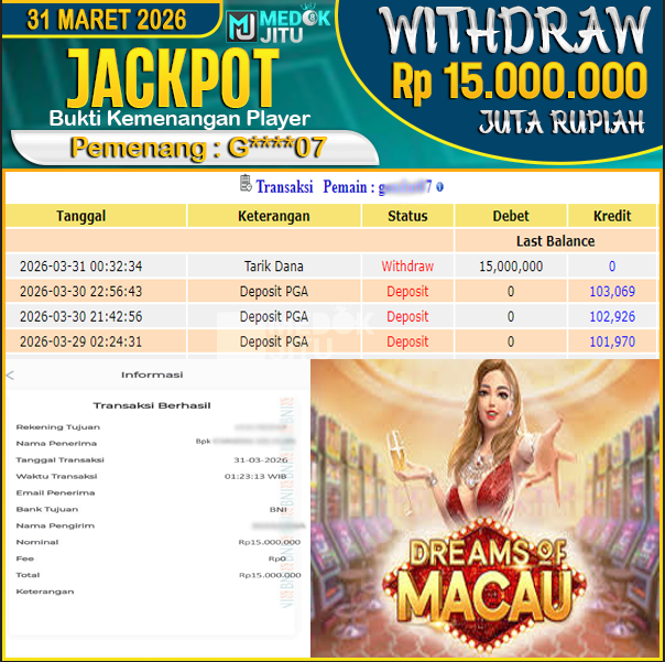 jackpot-permainan-slot--pg-soft-dreams-of-macau--rp-15000000-dibayar-lunas-di-medokjitu