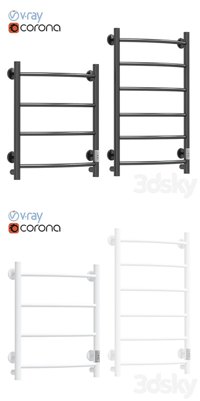 Electric towel warmer EWRIKA Safo PR1 80x50, black