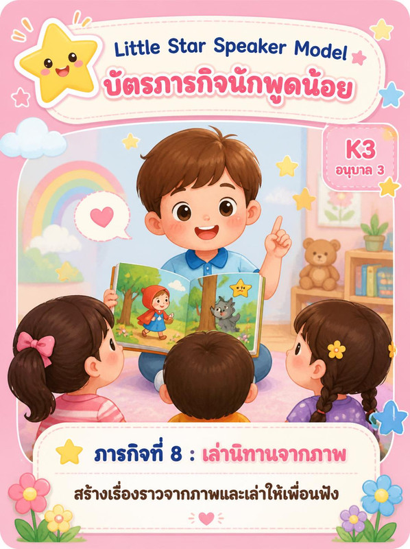 Professional early childhood education mission card for kindergarten 3 A6 portrait format Top sect