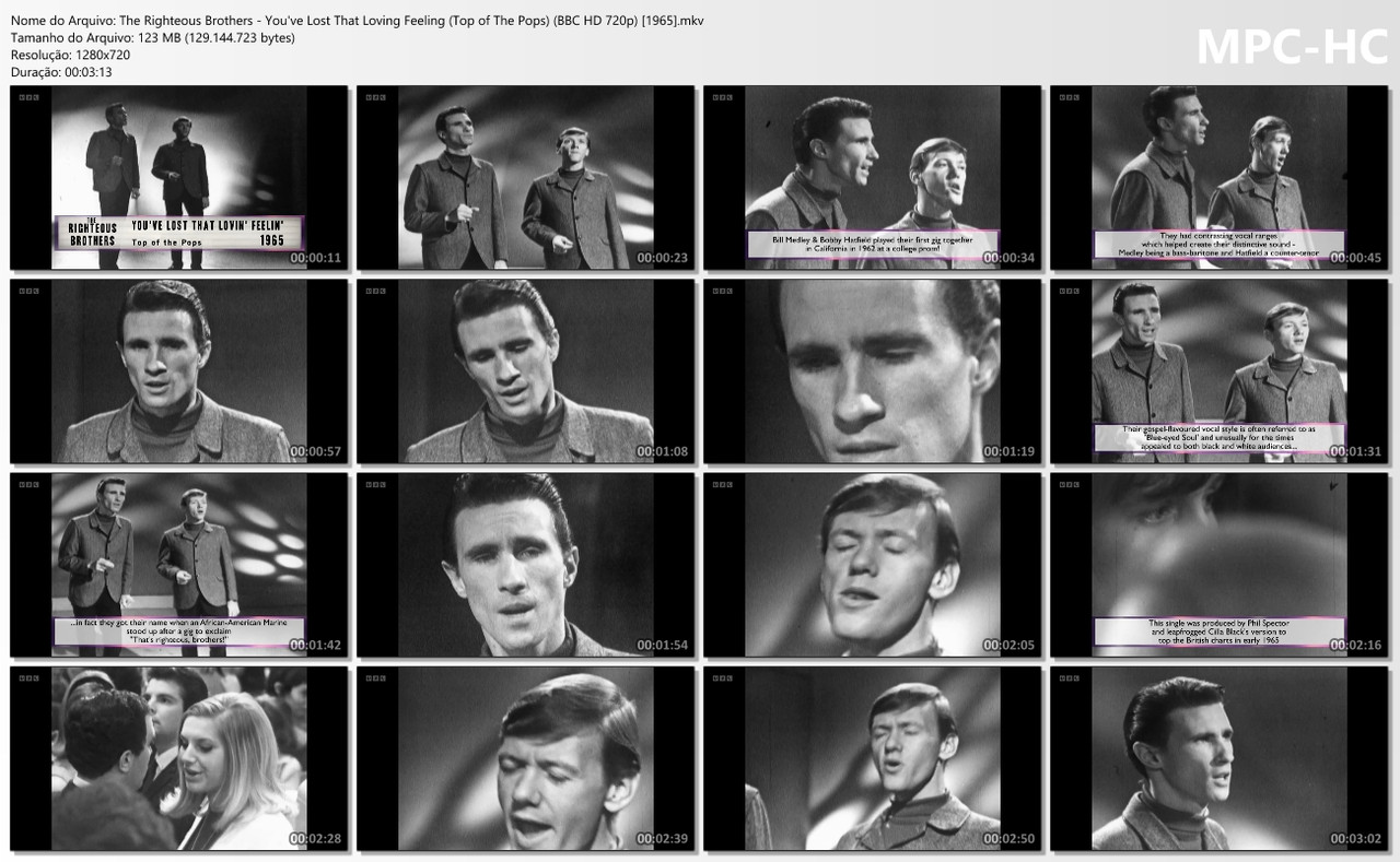 The Righteous Brothers - You've Lost That Loving Feeling (Top of The Pops) (BBC HD 720p) [1965]
