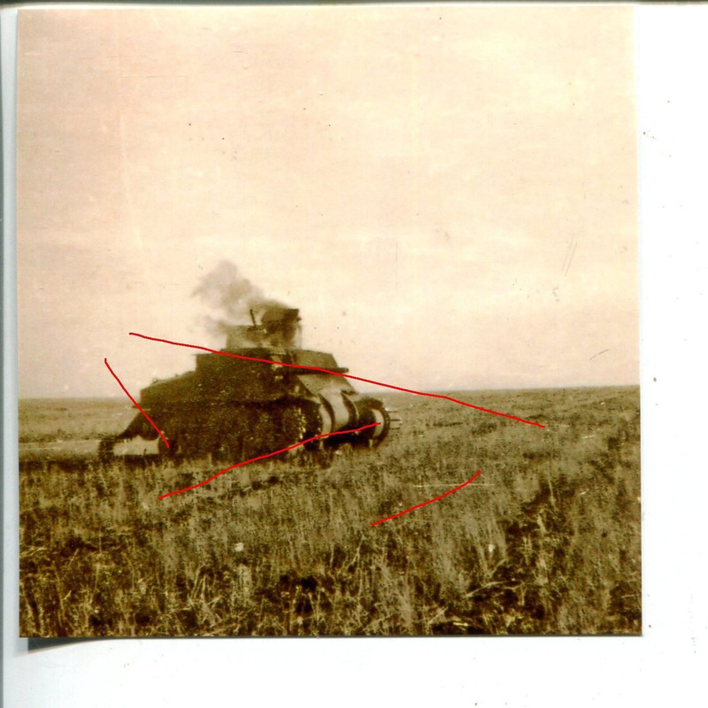 zerstörter russischer Panzer Tank M3 Lee