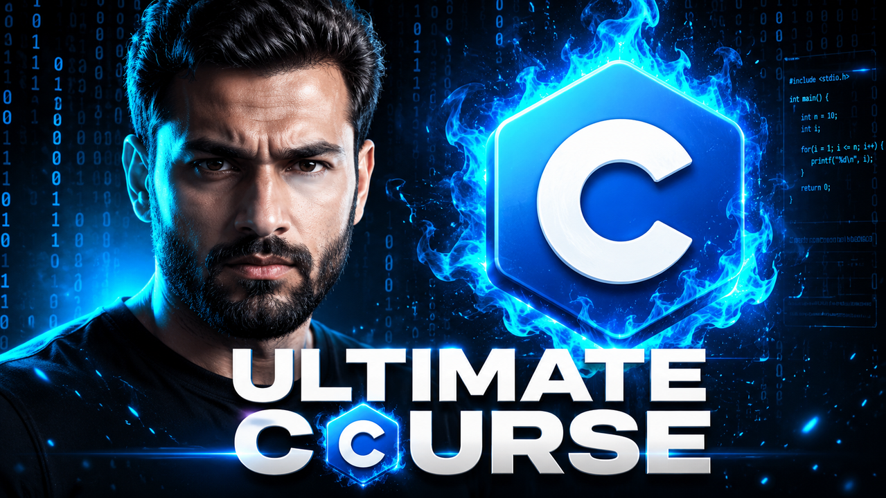 Result of: Ultimate C Programming Course YouTube Thumbnail AI Prompt (Cinematic)