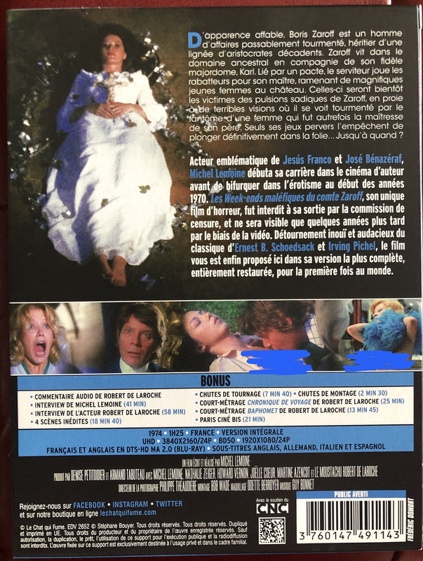 Les week-ends malefiques du Comte Zaroff 4K UHD (1976) - Blu-ray Forum