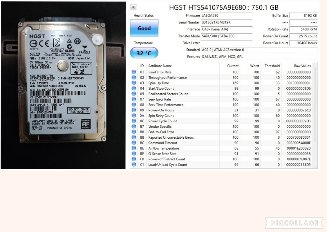 5HGST 750GB
