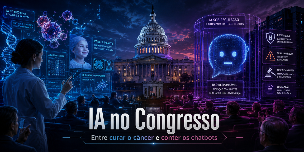 Congresso dos EUA quer usar IA contra o câncer e colocar limites nos chatbots
