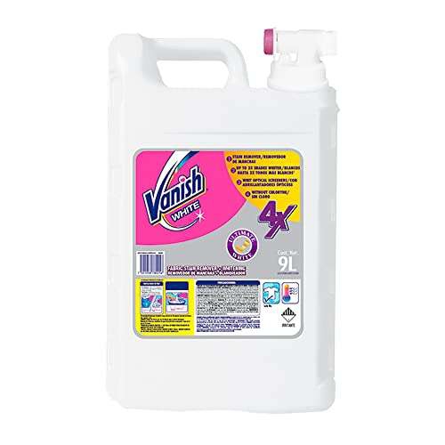 Amazon Vanish Quitamanchas Desinfectante en Gel para Ropa color Blanco, 9 litros- envío gratis prime