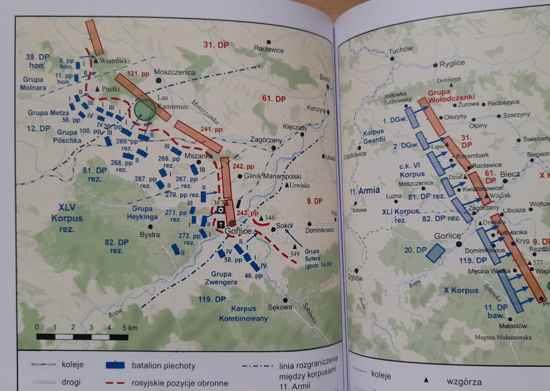 Gorlice-Tarnow 1915 - mapka