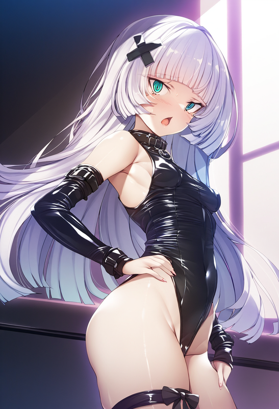 1girl, torisan, aqua eyes, long hair, hime cut, white hair, {short bangs}, old,  s-1541803084