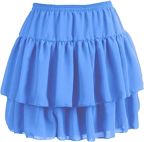 Women's Flared Short Skirts Basic Versatile Pleated Mini Skater Elastic Skirts - Picture 2 of 47