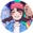 A small pixelated drawing of a girl wearing a hat.