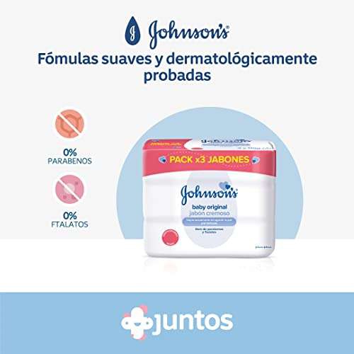 Amazon Jabón Cremoso JOHNSON’S Baby Original 3 Piezas 75 g- envío gratis prime 
