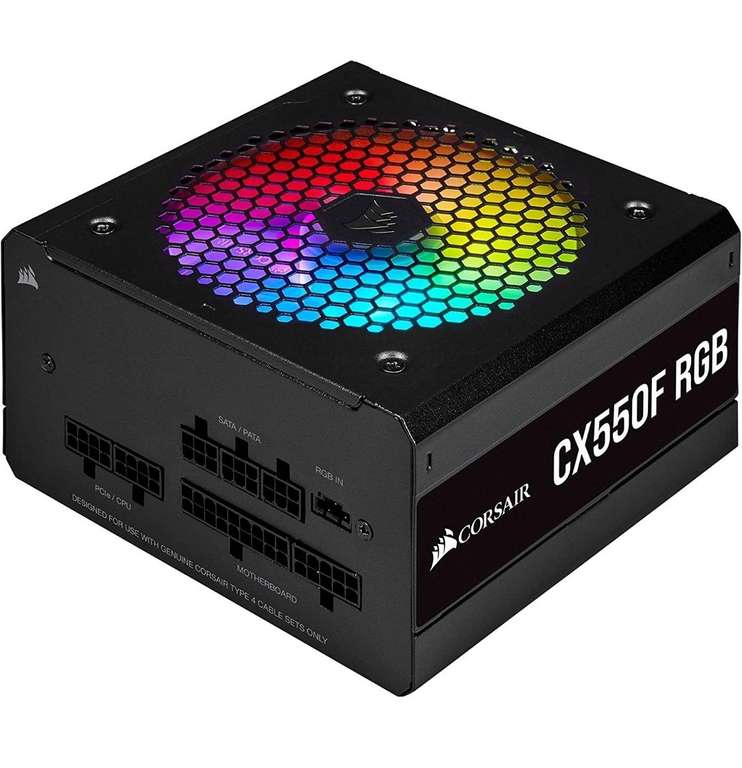 Amazon - Corsair CX550F RGB 550W Full Modular 
