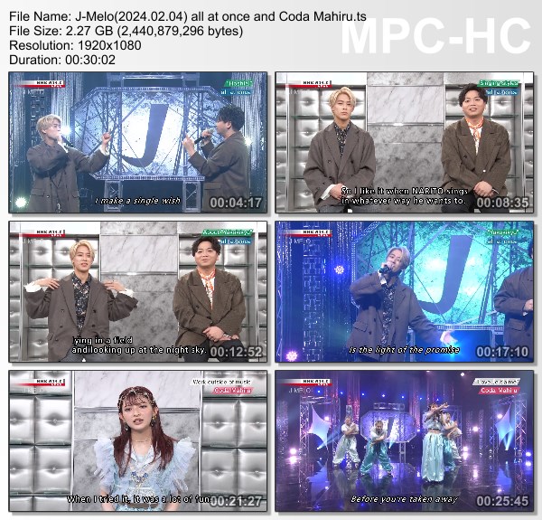 [TV-Variety] J-MELO – 2024.02.04 all at once and Coda Mahiru