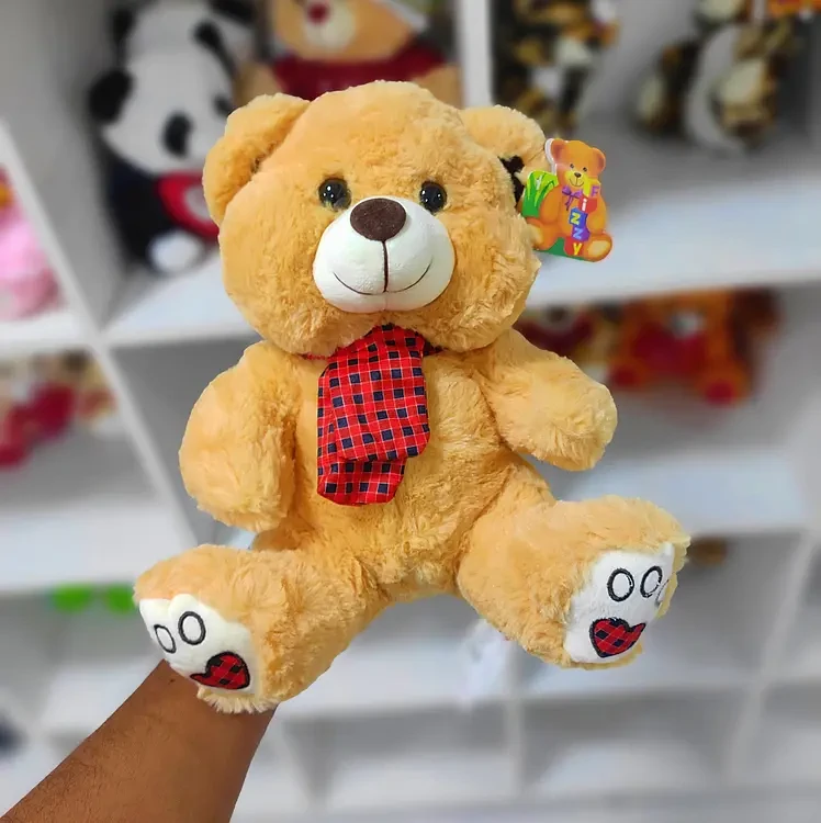 Urso-de-Pelucia-com-gravata-xadrez-30-cm