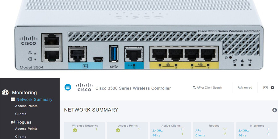 Cisco AIR-CT3504-K9 WLC 3504 Wireless LAN + 150 AP Permanent