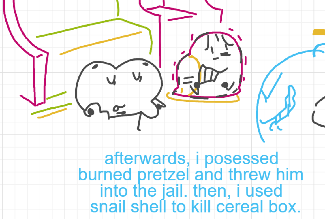 A panel from A Murder On The, episode six of the Board Boards object show by Furretwalk/WalkingFurret.