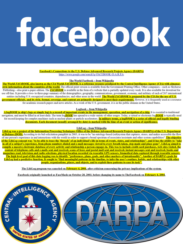 Facebook C.I.A. D.A.R.P.A.