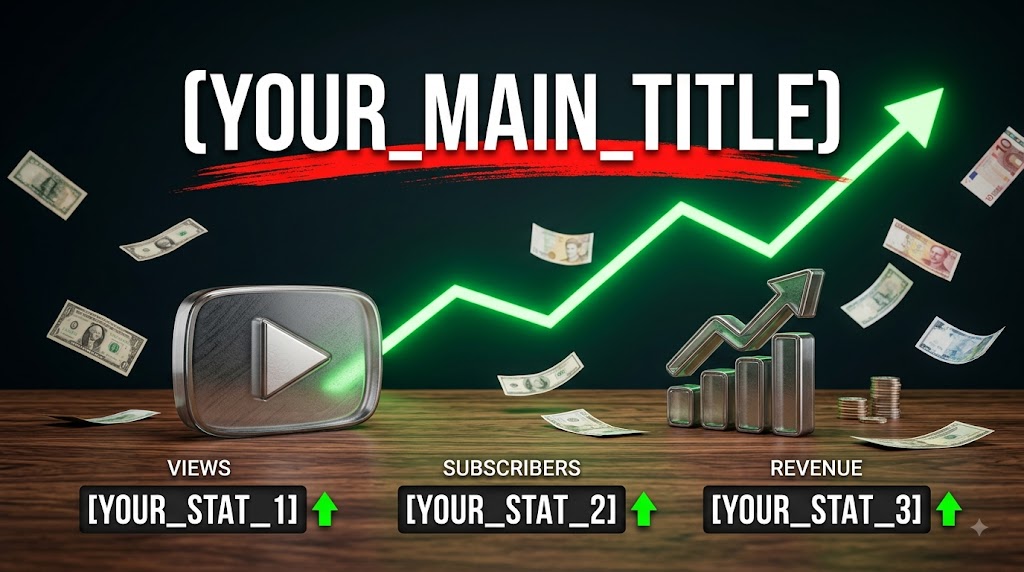 AI-generated example result for the youtube-thumbnail prompt: Finance & Money YouTube Thumbnail AI Prompt #90 – Single-Scene Composition