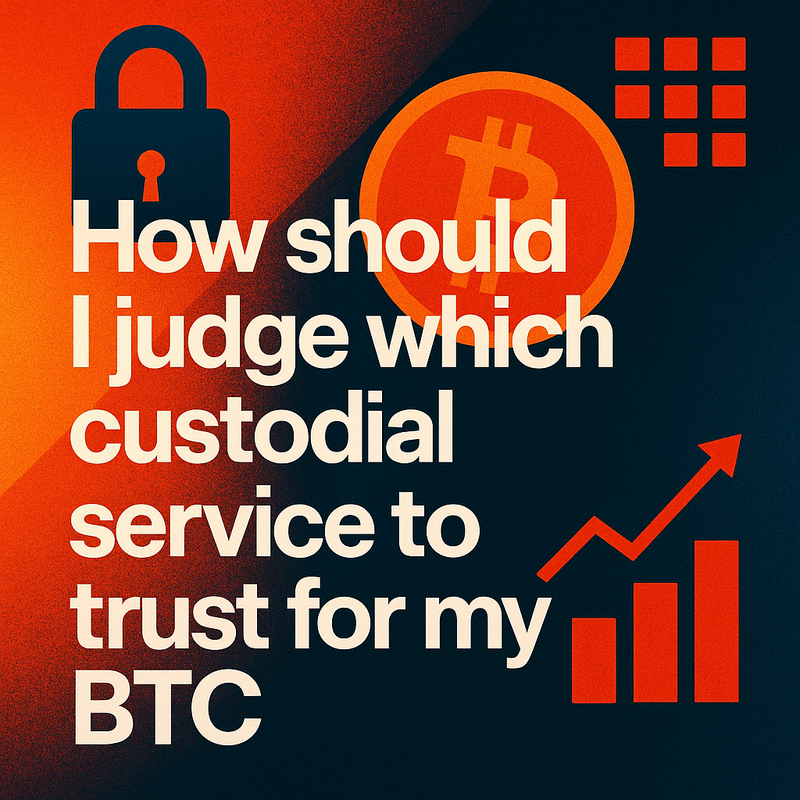How should I judge which custodial service to trust for my BTC